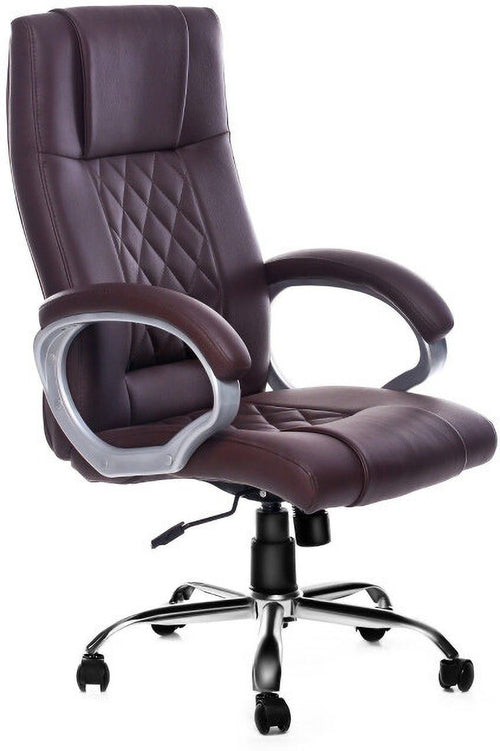 COZY CUB Leatherette Office Executive Chair (Dark Brown, DIY(Do-It-Yourself))