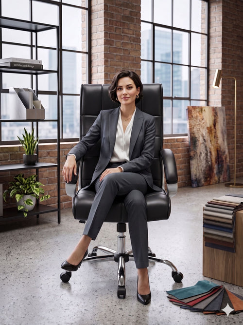COZY CUB High Back Ergonomic Home & Office use Leatherette Office Executive Chair (Black, DIY(Do-It-Yourself))