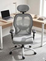 COZY CUB Ergonomic Office Chair with Back Support & Head Rest Mesh Office Adjustable Arm Chair (Grey, DIY(Do-It-Yourself))