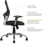 COZY CUB Ergonomic Office Chair with Back Support & Head Rest Mesh Office Adjustable Arm Chair (Grey, DIY(Do-It-Yourself))