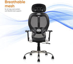 COZY CUB Ergonomic Office Chair with Back Support & Head Rest Mesh Office Adjustable Arm Chair (Black, DIY(Do-It-Yourself))