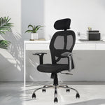 COZY CUB Ergonomic Office Chair with Back Support & Head Rest Mesh Office Adjustable Arm Chair (Black, DIY(Do-It-Yourself))