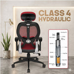 COZY CUB Mesh Office Adjustable Arm Chair (Red, DIY(Do-It-Yourself))