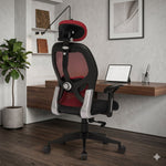 COZY CUB Mesh Office Adjustable Arm Chair (Red, DIY(Do-It-Yourself))