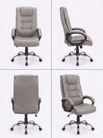COZY CUB HIGH Back with Steel Base and 1 Year manufacturer Warranty on the Product Leatherette Office Executive Chair (Grey, Optional Installation Available)