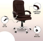 COZY CUB Leatherette Office Executive Chair (BROWN, DIY(Do-It-Yourself))