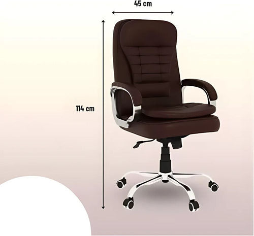 COZY CUB Leatherette Office Executive Chair (BROWN, DIY(Do-It-Yourself))