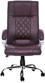 COZY CUB Leatherette Office Executive Chair (Dark Brown, DIY(Do-It-Yourself))