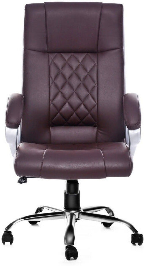 COZY CUB Leatherette Office Executive Chair (Dark Brown, DIY(Do-It-Yourself))