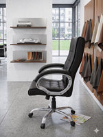 COZY CUB High Back Ergonomic Home & Office use Leatherette Office Executive Chair (Black, DIY(Do-It-Yourself))