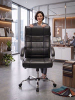 COZY CUB High Back Ergonomic Home & Office use Leatherette Office Executive Chair (Black, DIY(Do-It-Yourself))