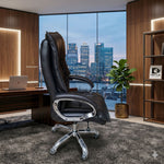 COZY CUB High Back Ergonomic Home & Office use Premium Finish Leatherette Office Executive Chair (Black, DIY(Do-It-Yourself))