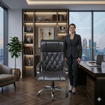 COZY CUB High Back Ergonomic Home & Office use Premium Finish Leatherette Office Executive Chair (Black, DIY(Do-It-Yourself))
