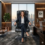 COZY CUB HIGH Back with Steel Base and 1 Year manufacturer Warranty on the Product Leatherette Office Executive Chair (Black, Optional Installation Available)